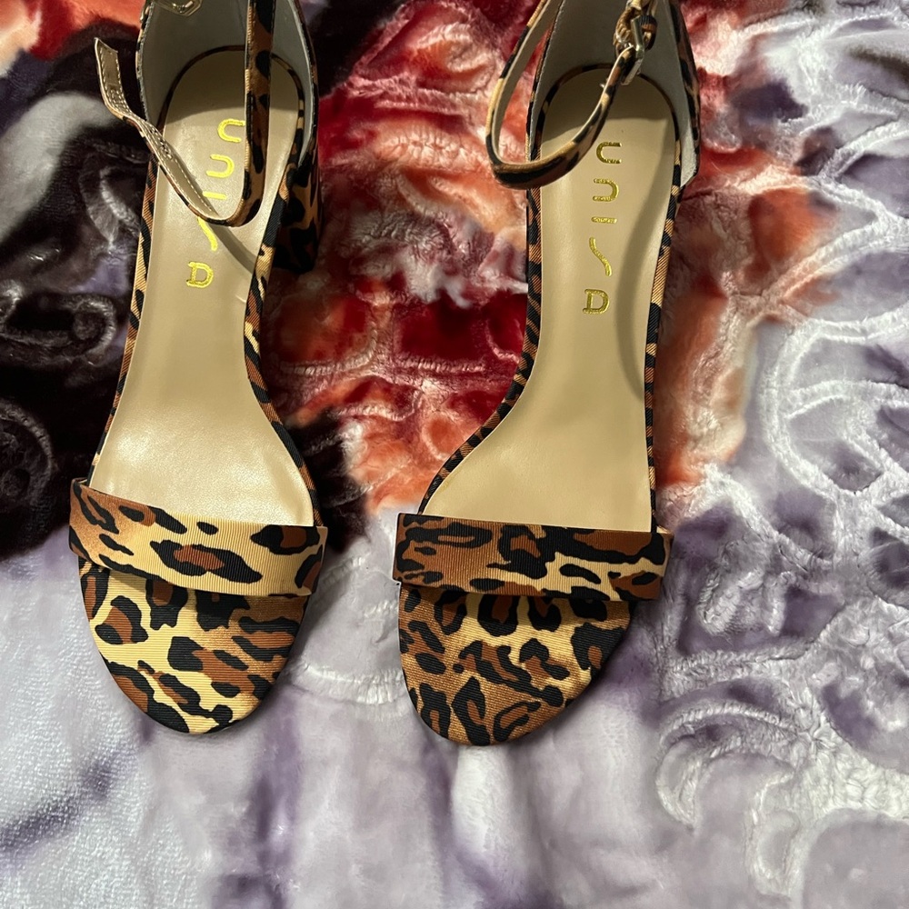 Unisa Brown Leopard Print Heels